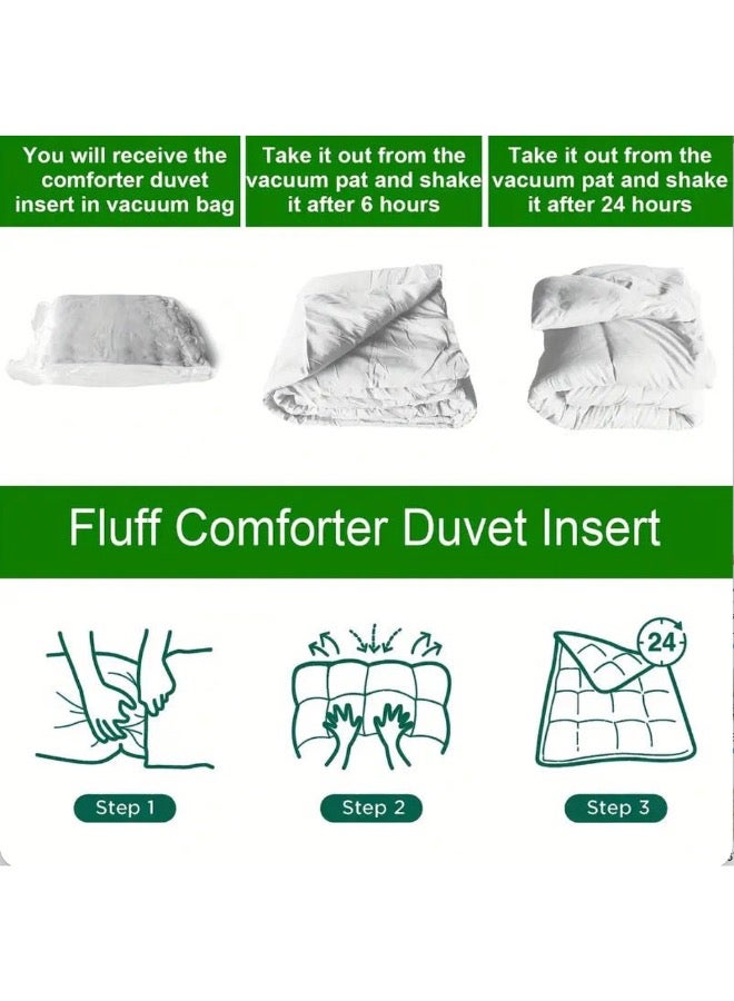 LUNA Home Premium Duvet Choose Size (King size 220*240cm. Queen size 200*230cm. Single size 160*210cm) – Ultra-Soft Comforter, Hotel Quality- Comfort All-Season, White. - Image 5